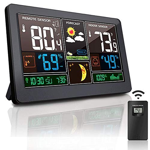 Weather Stations Wireless Indoor Outdoor Thermometer Greenke Color