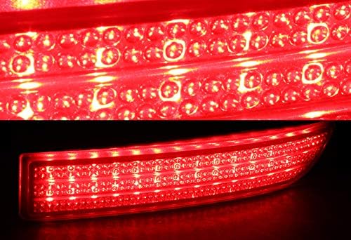 EPARTS 1 Pair Red LED Rear Bumper Reflector Light Bumper Tail Brake Stop Lamps Fit For 2006-2012 Toyota RAV4 / 2008-2012 Scion xD