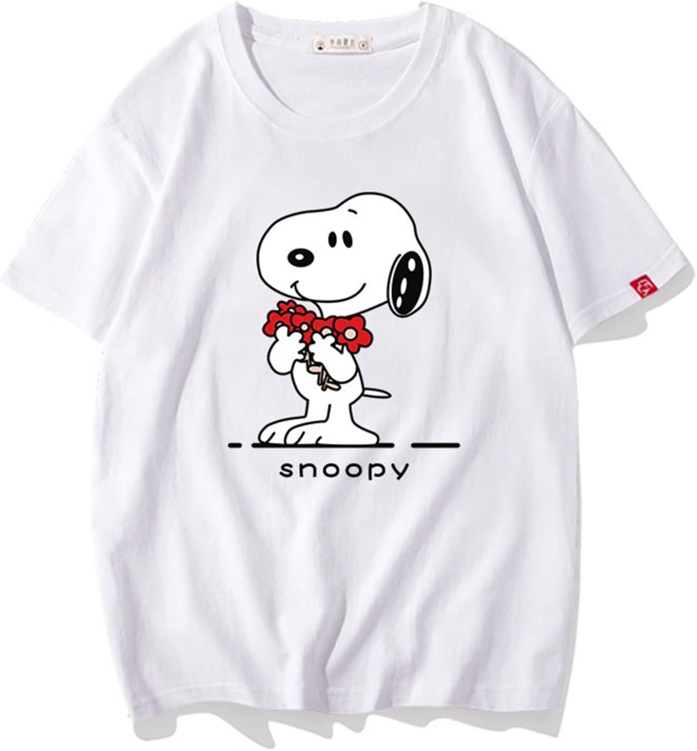 [Baoyejia] スヌーピー tシャツ メンズ レディース 綿100％ 半袖 かわいい Tシャツ 夏服 柔らかい おしゃれ トッ