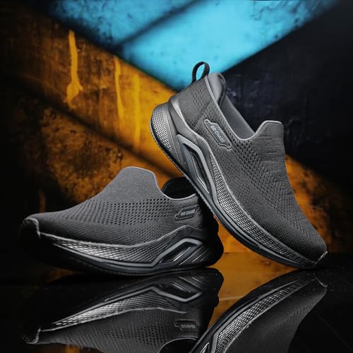 Image of ASIAN Wonderwalk Pro-14 Men's Walking Shoes | Lightweight Slip-On Sports Sneakers | Breathable Knit Mesh | Memory Foam Shoes with Anti-Slip Grip Sole