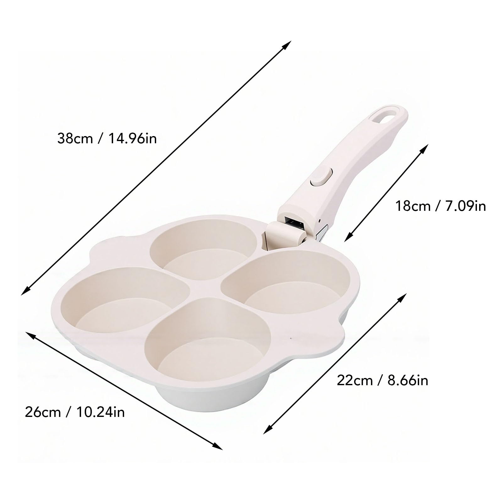Sartén compacta de aleación de aluminio antiadherente (4 taza)