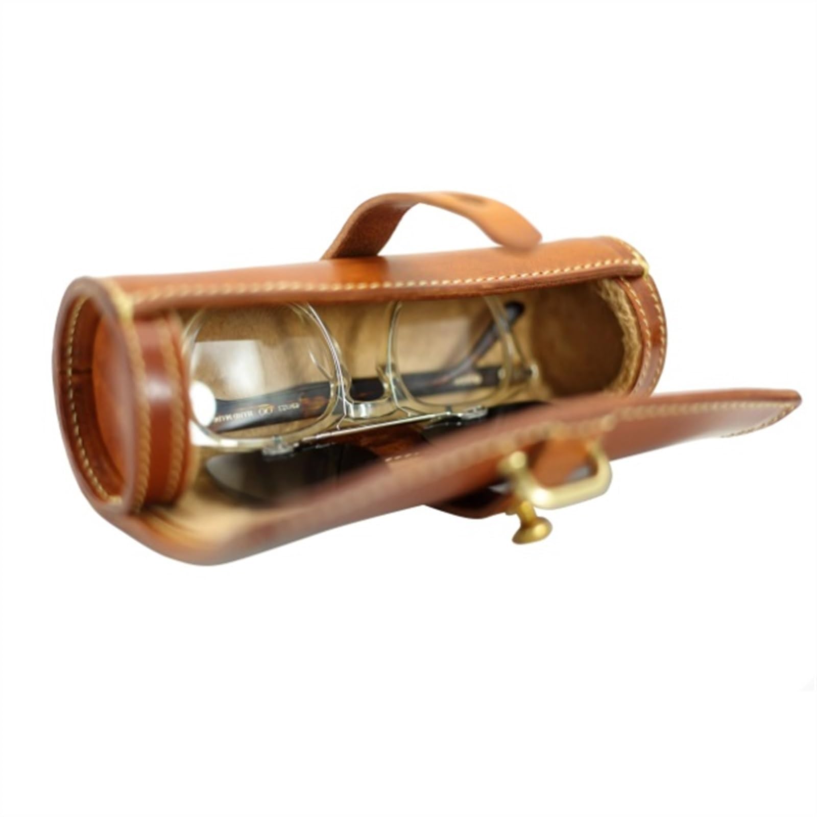 Pudełko do przechowywania Unisex Torba do przechowywania okularów, etui na okulary przeciwsłoneczne o dużej pojemności ręcznie wykonane ze skóry bydlęcej i torby do przechowywania papeterii akcesoria