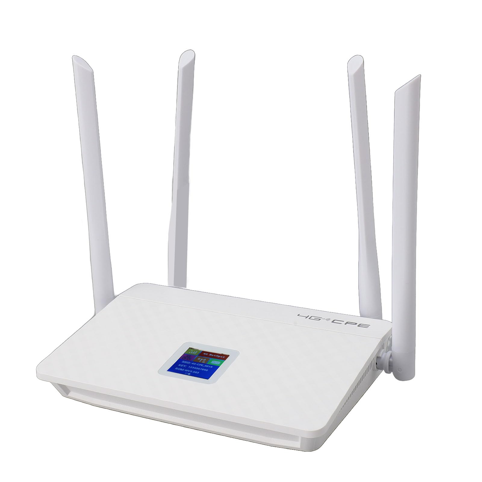 Router Wi-Fi, Router Wi-Fi 4G LTE z 4 Antenami, Bezprzewodowy Mobilny Router Wi-Fi Hotspot 300 Mb/s z Gniazdem Karty SIM, Zasięg 200 M, do 10 Użytkowników, z zaporą ogniową, dla
