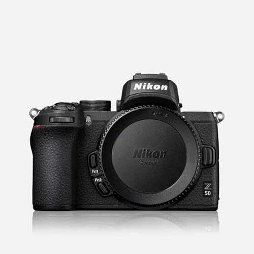 Nikon Z50 Mirrorless Camera Body Only with Additional Battery, 20.9 MP & 64 Gb Sd Card, Optical Zoom, Black