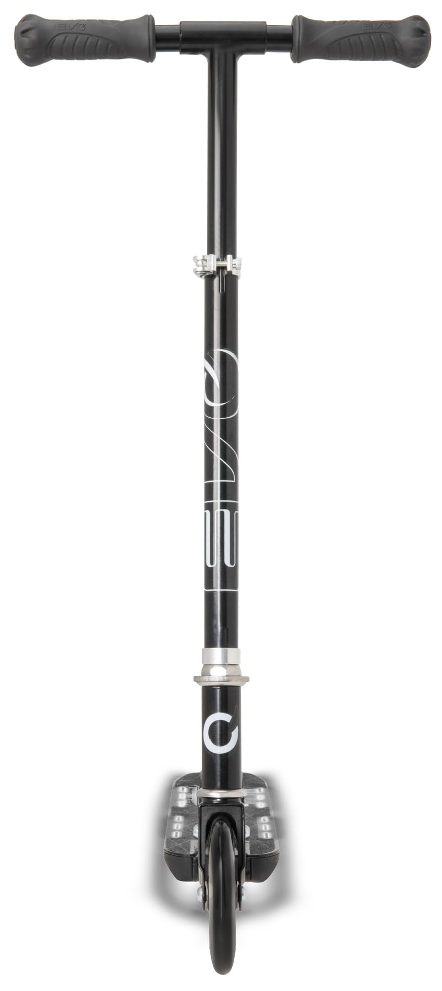 EVO Trottinette pliable et réglable à deux roues pour enfants, avec plateforme lumineuse, couleur noir
