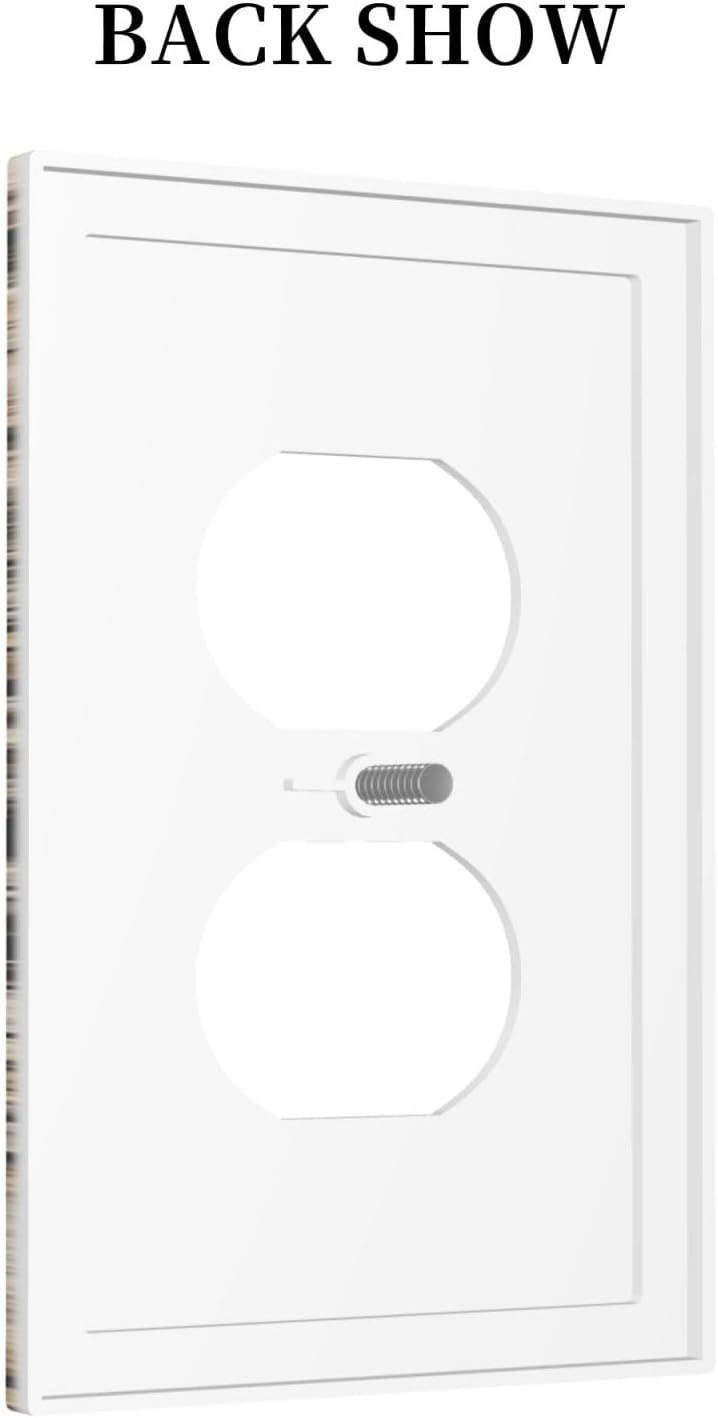 Stone Wall Duplex Switch Plate Decorative Outlet Cover Wall Plate Morden Electrical Receptacle Wallplate Stone Brick Rocks Stone Brown Bathroom Bedroom Living Room Home Faceplate Switchplates Decorate image 4
