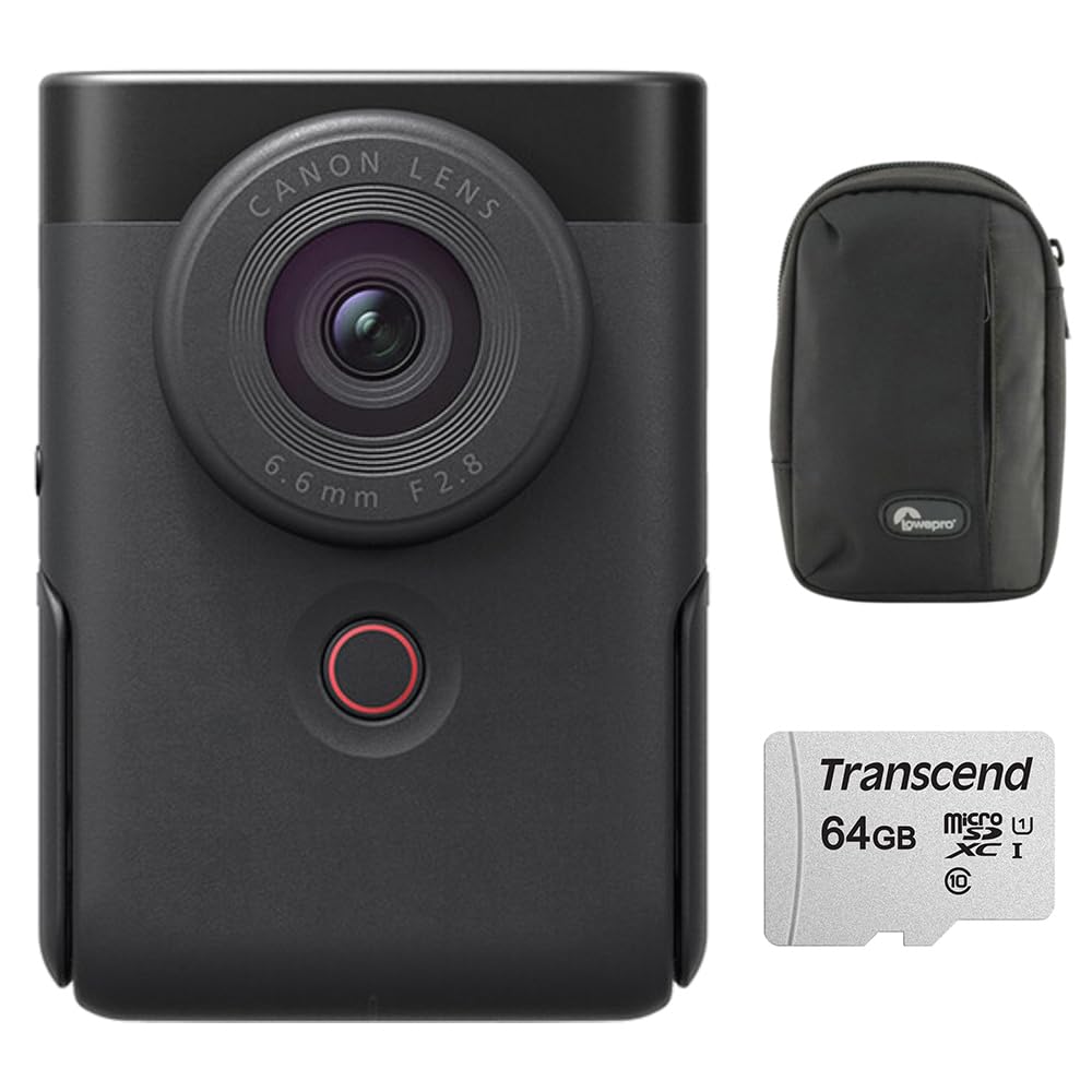 Canon Powershot V10 Content Creator Compact Vlogging Camera, 4K Video, 19mm Fixed Wide-Angle Lens | Black with 64GB MicroSDXC Memory Card + Compact Digital Camera Case-picture-13