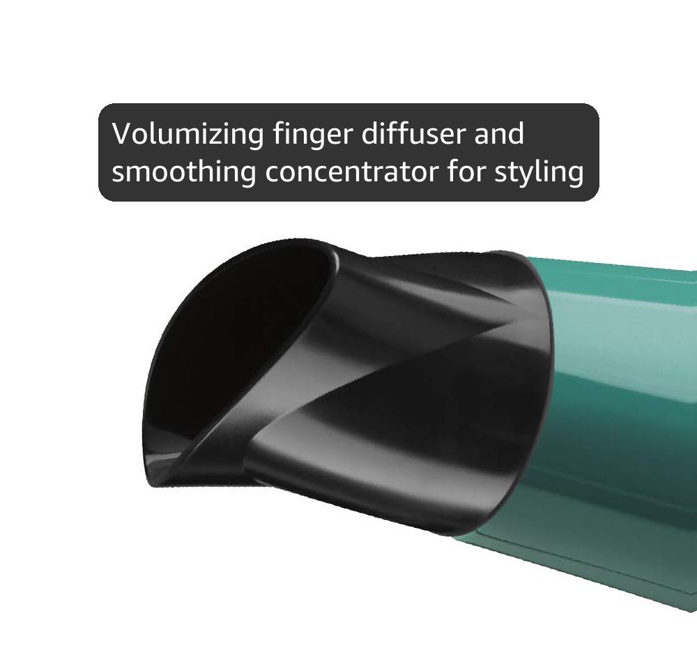 Revlon Volume Booster Hair Dryer | 1875W for Voluminous Lift and Body, (Green)