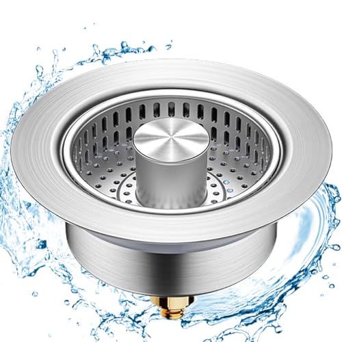 3 in 1 Kitchen Sink Drain Strainer,Universal...