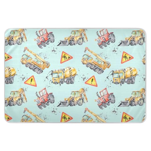 Construction Machine - Cubrecolchón extra grande reutilizable para niños pequeños, suave, absorbente, tapete de entrenamiento para orinal, a prueba de fugas, colchón de cuna de secado rápido para