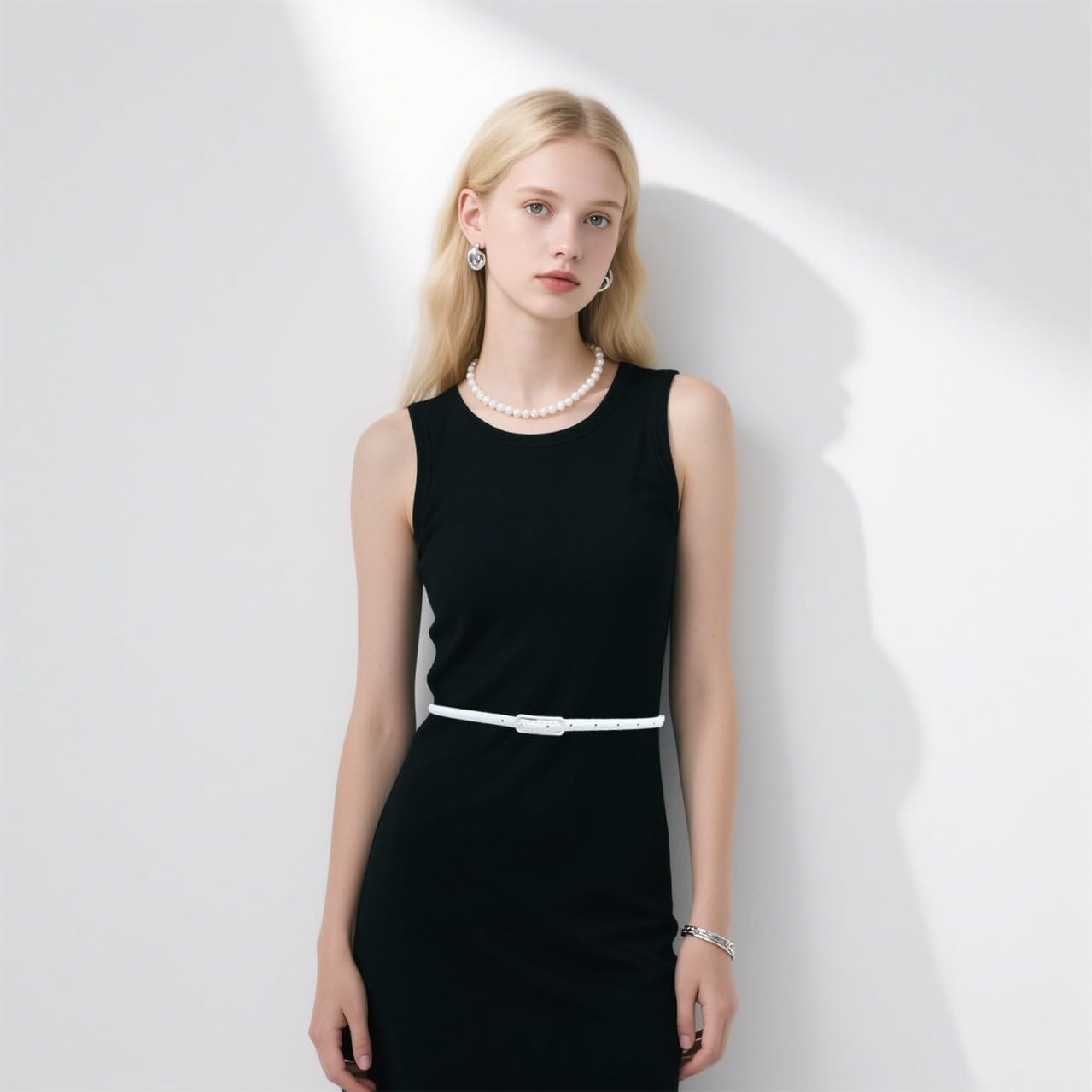 Women Skinny Belts 6 Pack, PU Leather Thin Waist Belts for Dresses, Jeans, Pants with Buckle, Fashion Slim Leather for outfit - Image 5