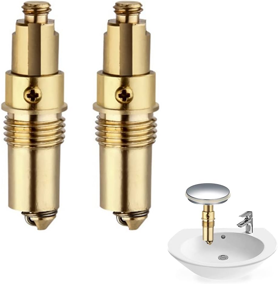 Basin Click Clack, 2pcs Spring Brass Plug Bolt Basin Sink clicker