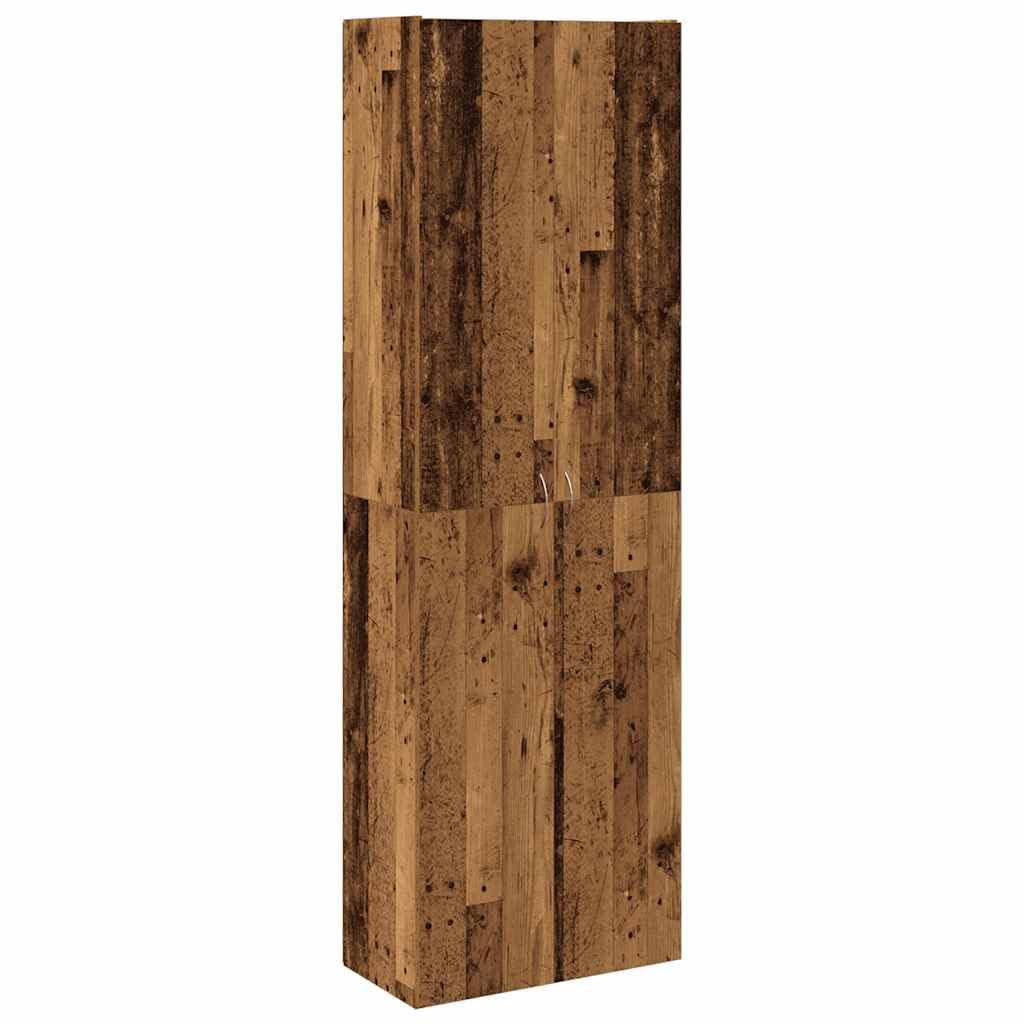 vidaXL Highboard Old Wood 60x32x190 cm Engineered Wood, sideboard, storage cabinet, side board, cabinet, side cabinet, tall cabinet, high sideboard