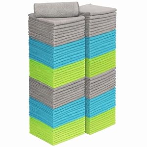 AIDEA Microfiber Cleaning Cloth-100PK, Soft Microfiber...