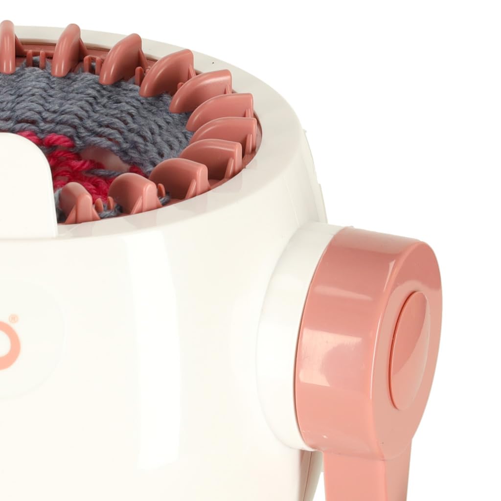 Sherwood Store Macchina per Maglieria 22 Aghi, Macchina a Maglia a manovella, Telaio per Maglieria, Macchina per Maglieria Circolare fai-da-Te per adulti e bambini da 8 anni - 2 gomitoli inclusi