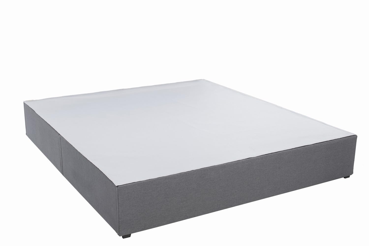 Panana Platform Bed Frame with/without Storage Drawers & Height Headboard, Grey Linen Fabric Divan Bed, Mattress Foundation with Metal Slats (6FT Super King, No Headboard, No Drawer) โ image 1