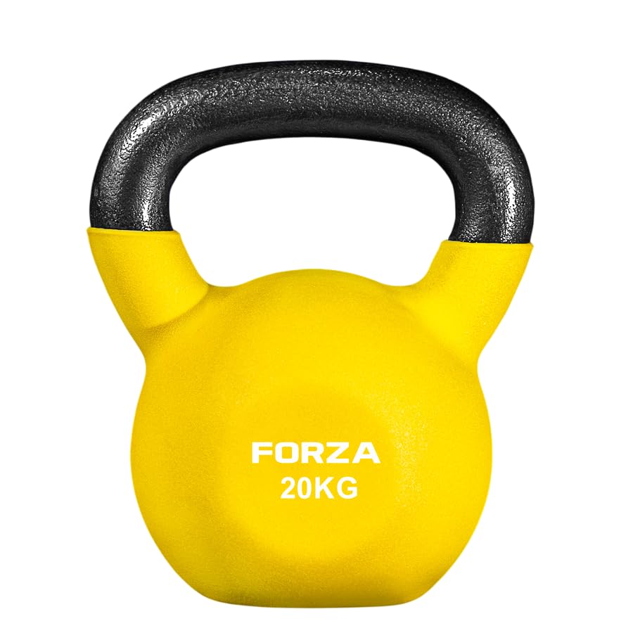 METIS Neoprene Kettlebells [4-28kg] | Exercise Equipment For Home Training & Gym Fitness – Heavy Lifting Kettlebell Weights | Cast Iron Kettlebell (20kg)