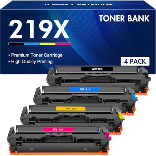 Toner HP 219X 4 couleurs sans puce pour renouveler les consommables du MFP 3302sdw