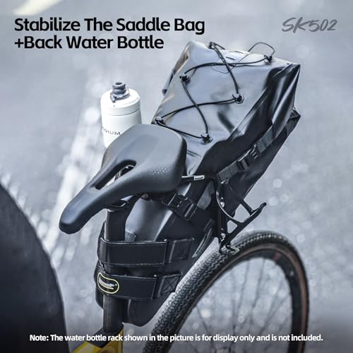 Image of Rhinowalk Bike Seat Bag Stabilizer, Anti-Shake Design with Dual Water Bottle Cage Mounts, Fits Most Road & Mountain Bikes
