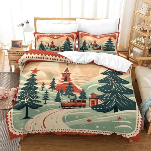 Parure de lit Noël microfibre de qualité supérieure housse de couette imprimé 3D