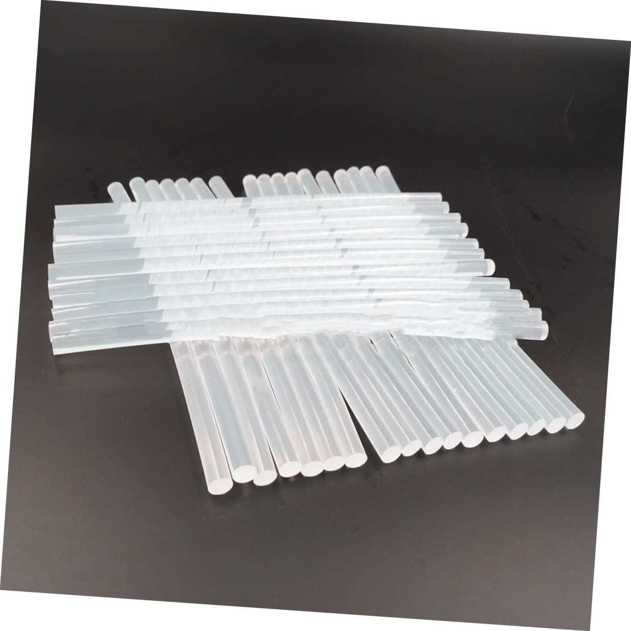 Bastoncini di Colla a Caldo Bianchi Trasparenti 7mm 19 Cm | Resina Termoplastica, Confezione da 100 Pezzi, per Ceramica e Plastica, Ufficio e Scuola