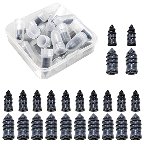 24 pièces Clou en Caoutchouc de Réparation Pneu Noir Clou de Réparation Pneu Kit Clou de Réparation de Pneu sous Vide kit Crevaison Voiture pour Réparation de Pneu de Voiture et Moto Cover