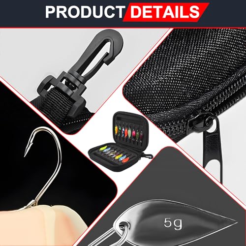Forellen Spoon Set Kunstköder Spinner Blinker Set AngelKöder 2.5g/ 3.5g/5g Angelzubehör mit Aufbewahrungsbox für Hecht Zander Barsch Forelle 16 Stücke – Bild 3