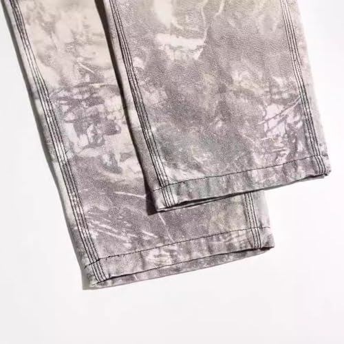 Spring Plus Size Baggy Wide Leg Jeans Men Straight Work Cargo Camo Work Pants Retro Y2K Hip Hop Street Trousers4