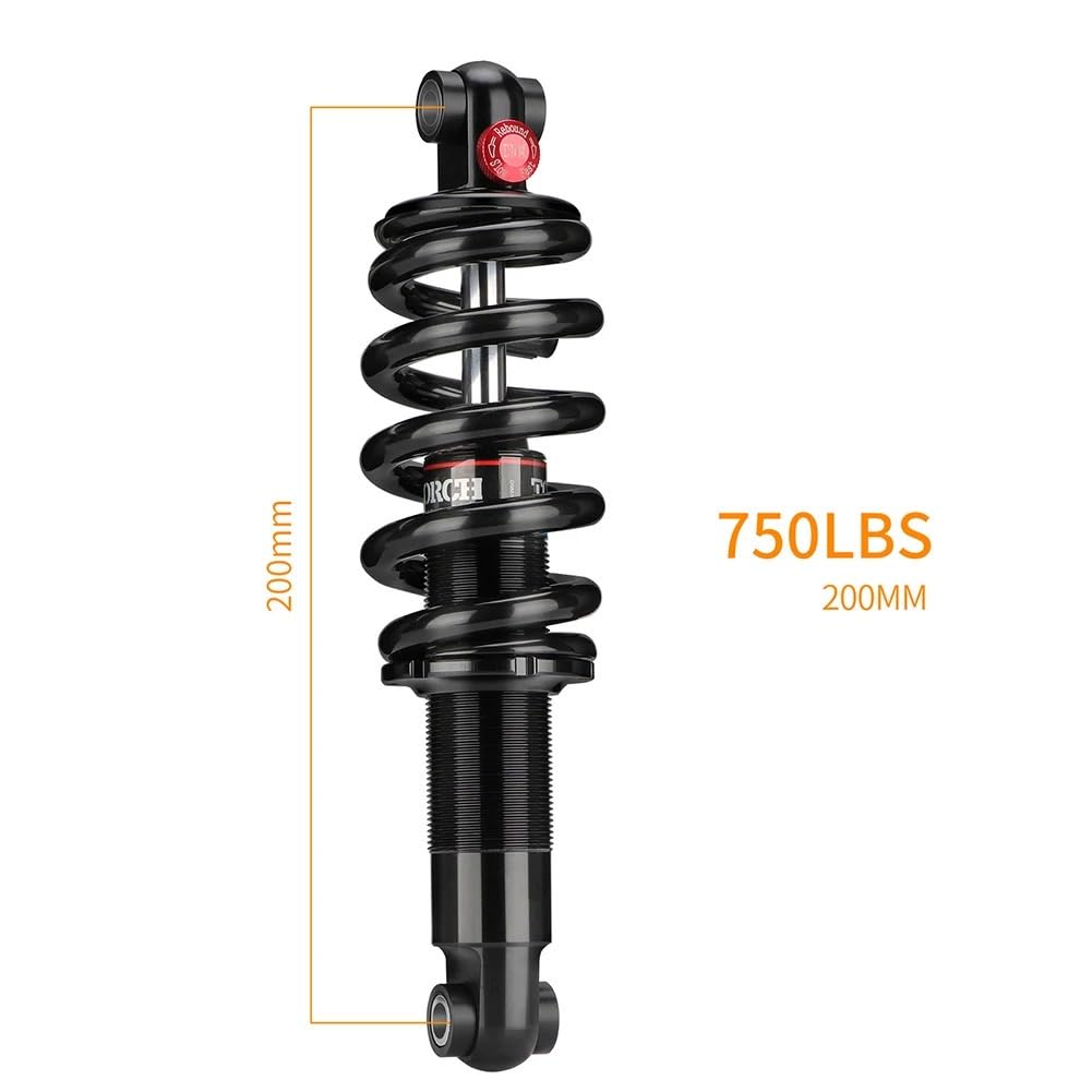 Amortyzator tylny roweru, amortyzator sprężynowy roweru górskiego Rower górski Rowerowy amortyzator tylny 125 mm / 150 mm / 165 mm / 190 mm / 200 mm 650/750 funtów Kolarstwo Zawieszenia (H)