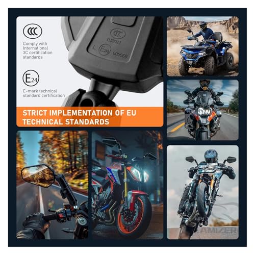 Espejos universales para motocicleta manillar espejo lateral plegable compatible con Adventure 6