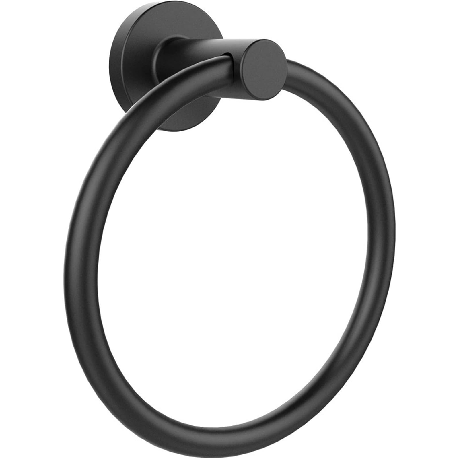 Portasciugamani ad anello da parete per bagno, 2 pezzi, nero opaco, robusto, in acciaio inox per cucina