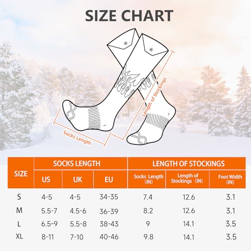 Heated-Socks-Rechargeable-Electric-Heated-Socks-for-Men-Women-5V5000-mAh-Battery-Powered-Foot-Warmer-Stockings-with-APP-Control-for-Winter-Hunting-Skiing-Camping-Hiking