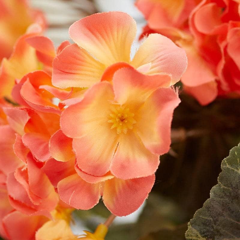 Factory Direct Craft Salmon Cascading Silk Flower Geranium Vine Bush | Size: 20" L…