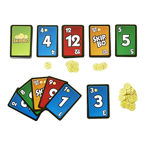 Mattel Games Skip-Bo Masters Card Game for Adults Family Night & Parties, Play Numbers in Order for 2 for 6 Players, HJR21 - Image 3