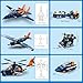HOGOKIDS 3 in 1 Fighter Jet Plane Building Sets, Military Propeller Aircraft Gunship Building Toys with Vehicle/Rocket Launcher/Speedboat Model Toys, Birthday Gift for Kids, Boys and Girls 10+, 738PCS