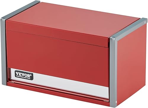 Miniatura 9 de VEVOR Caja de herramientas de metal, 8.6 pulgadas, caja de herramientas de metal portátil con 3 cajones, pequeña caja de herramientas con forros de