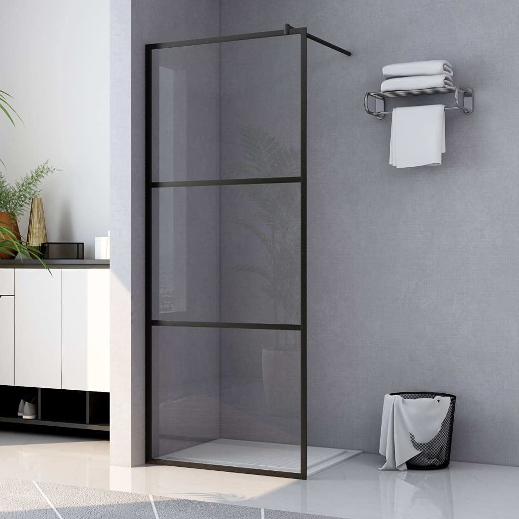 VidaXL Begehbare Duschwand Mit ESG-Glas Matt, 90x195 Cm – Spritzfeste Duschabtrennung Aus Alu & Edelstahl