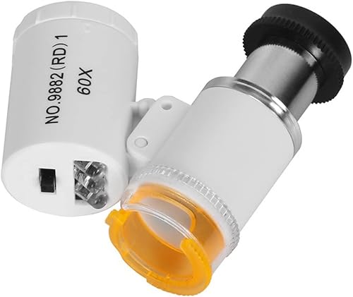 Lab Microscope Equipment 60X Phone Microscope Illuminated Mobile Phone Magnifying Glass U_V LED Monocle Magnifier Loupe Jewelry Microscopio
