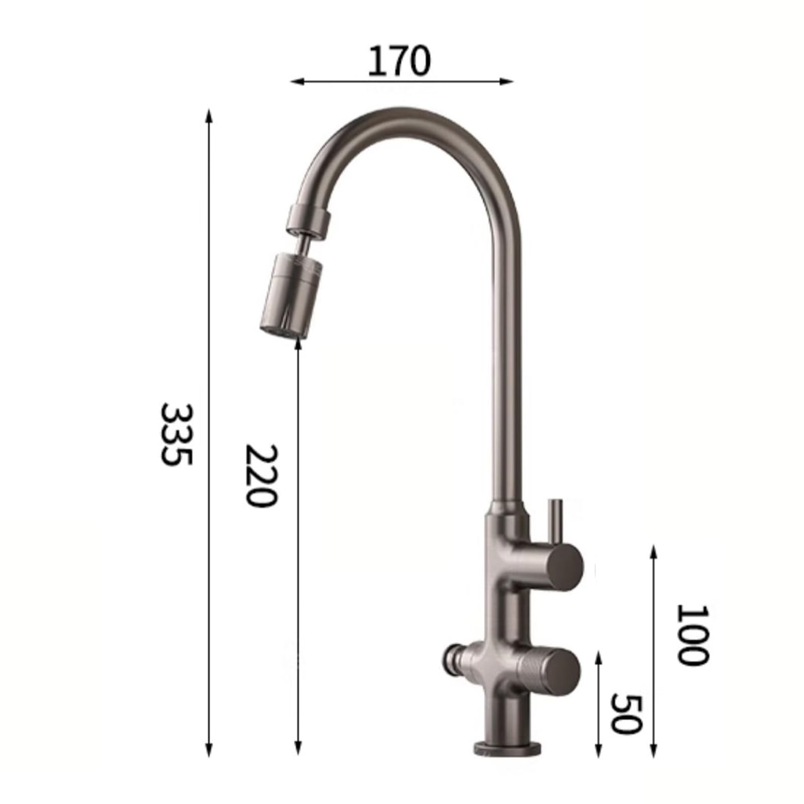 Grifo Exterior Jardin Doble Salida Grifos Para Lavadoras Grifo Agua Fria Modo De Salida De Agua Dual,Negro