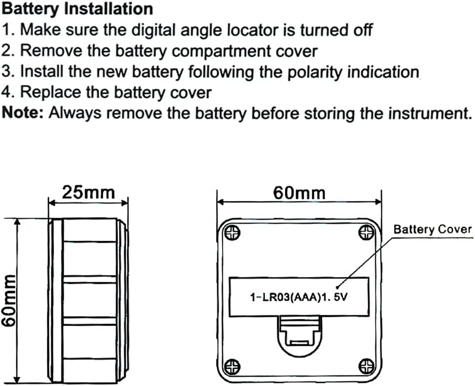 Red Digital Protractor Inclinometer Level Box Digital Angle Finder Bevel Box with Magnet Base