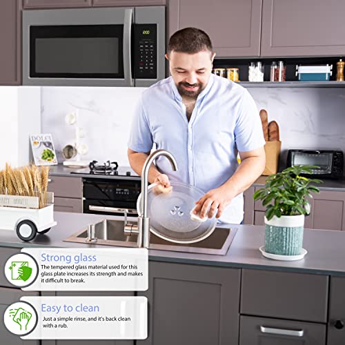 Microwave Plate Replacement For Ge Wb49X10129 Microwave Glass Turntable 12 3/4 Inch #TOP2