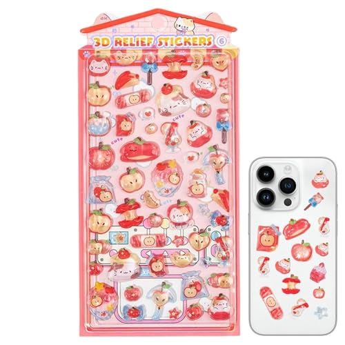 Adhesivos 3D | Mini Stickers 3D Hinchables y,Calcomanías para Scrapbooking - para Fundas de Teléfono, Cuadernos, Diarios, Ordenadores Portátiles, Manualidades, Niñas,