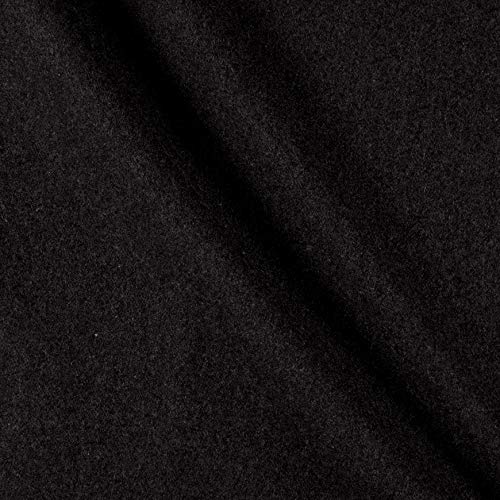 Fabric Merchants Wool Melton Coating Two Tone, Charcoal Yard