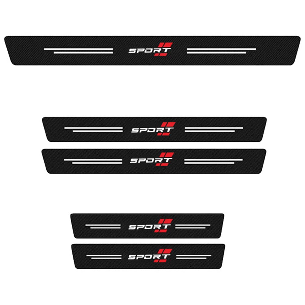 YDSTNiu 5 Pieces Car Door Sill Protector Guards for Mercedes Benz E-Klasse Limousine W213 I 2016-2023, Scuff Plate Kick Strips Carbon Fiber Weatherproof Decorative Threshold Step Trims