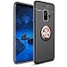 Produktbild WIWJ Galaxy S9 Hülle,Galaxy S9 Silikon Hülle, Hülle 360 Rotation Verstellbarer Ring Grip Stand Halter Ständer Handy Hülle Etui Case für Samsung Galaxy S9 -Schwarz + Roségold-Ring