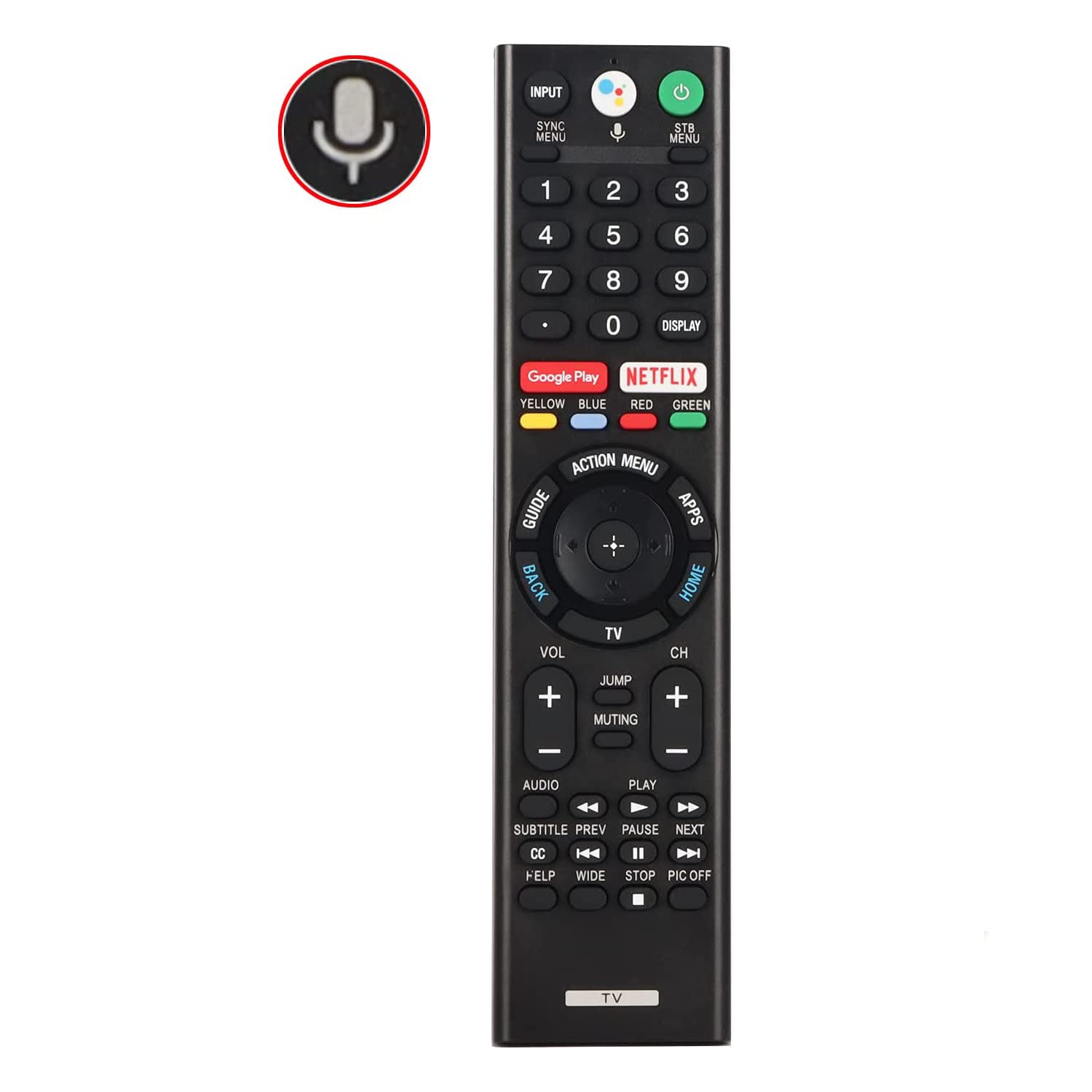 New RMF-TX300U Voice Remote Control Raplace RMF-TX200U RMF-TX201U Controller, for Sony Smart TV LED 4K Ultra HDTV 149331811 XBR-75X940D XBR-55X930D