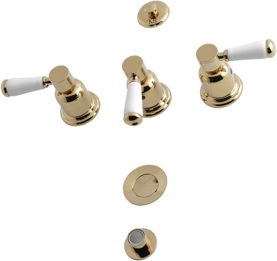 Kingston Brass KB6328DPL Paris Bidet Faucet, Brushed Nickel, 8 x 2.13 x 2.13