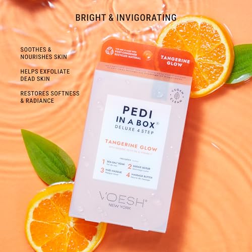 Image of VOESH Pedi in a Box 4 Step, Pedicure Set, At-Home Pedicure, DIY Pedi, Foot Treatment, Pedicure Supplies, Foot Scrub, Foot Spa, Foot Care, Foot Therapy