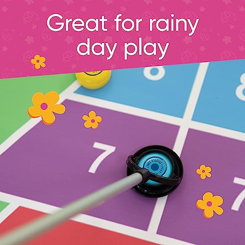 Hearthsong Shuffle Zone® 13-Foot Portable Indoor Shuffleboard Game, 13’L X 2’W, Includes 2 Cues, 8 Rolling Pucks With Sound Effects #TOP4