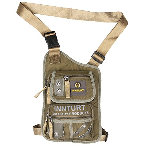 Leg Bag, Thigh Bag, Innturt Tactical Fanny Pack, Hip Bag, Hiking Bag Leg Pouch Army Green